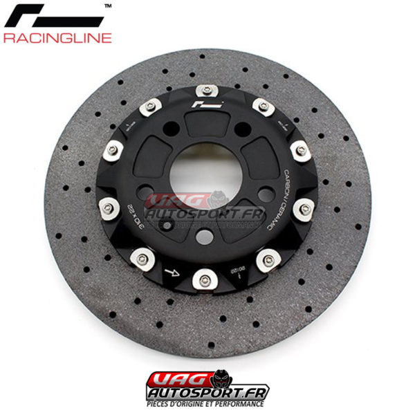Jeu de plaquettes + disques de frein arrière 310 x 22 mm - Carbone - Racingline - VWR680020 - VAG MQB – Image 6