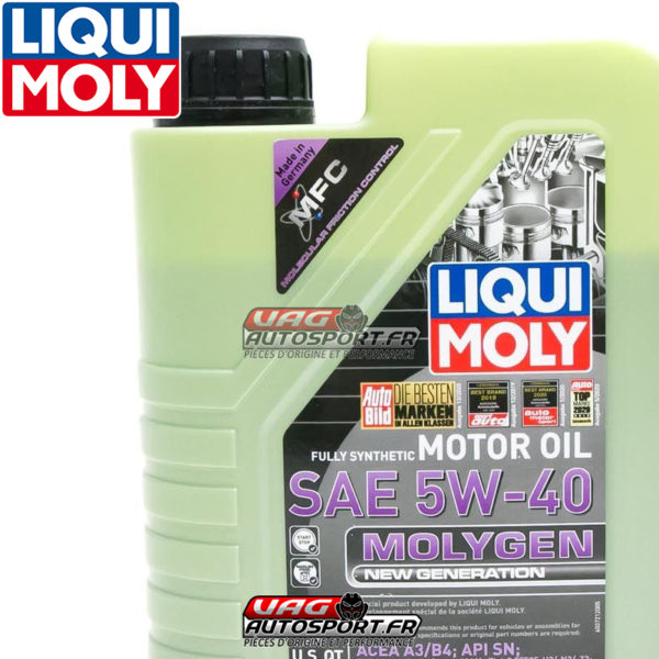 Huile moteur 5W40 - 100% synthèse - 1 LITRE - Molygen New Generation - Liqui Moly – Image 5