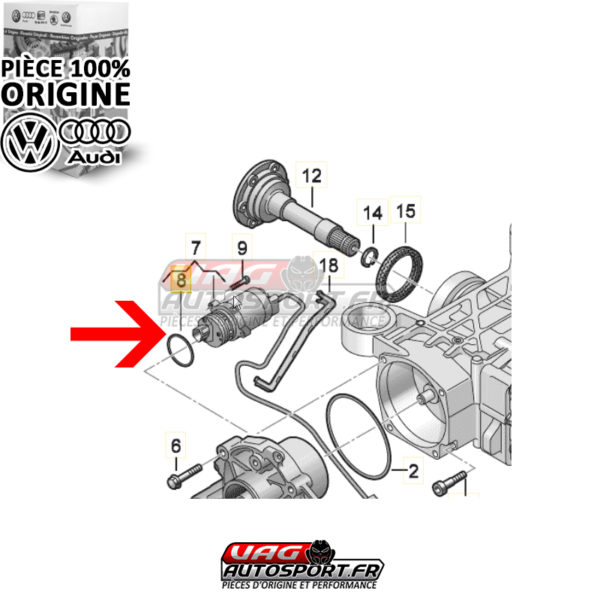 Joint torique pour pompe HALDEX - Tiguan AD 2016+ - Pièce 100% origine Volkswagen – Image 2