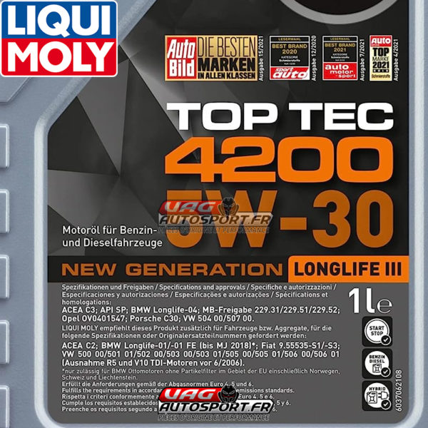 Huile Moteur 5W30 Longlife 3 - LIQUIMOLY - Idéale pour Moteurs 1.9 TDI et 2.0 TDI - Norme VAG 504.00/507.00 – Image 2