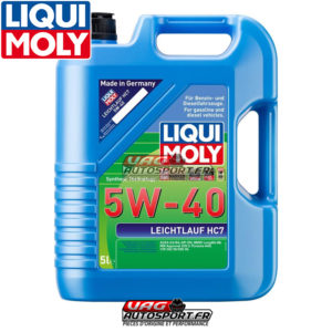 Huile moteur 5W40 - 100% synthèse - 5 LITRES - Leichtlauf HC7 - Liqui Moly