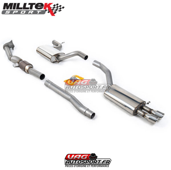 Ligne complète Avec Cata HiFlow - Avec silencieux intermédiaire  - Skoda Octavia 1Z vRS 2.0 TSI - SSXSK014 - Milltek