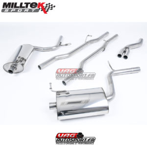 Demi-Ligne / CatBack - Sorties GT100 - Audi A4 2.0 TFSI B7 Quattro / DTM - SSXAU516 - Milltek