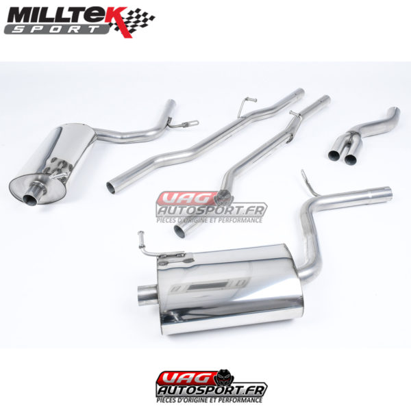 Demi-Ligne / CatBack - Sorties GT100 - Audi A4 2.0 TFSI B7 Quattro / DTM - SSXAU516 - Milltek