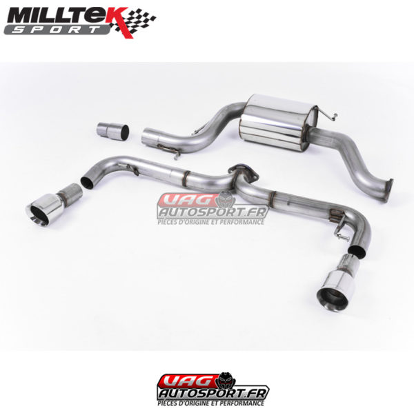 Demi-ligne (Catback) - Race 76 mm - Sorties Dual GT100 ED35 - VW Golf Mk6 GTi Edition 35 - SSXVW177 - Milltek