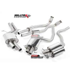 Demi-ligne (Catback) Resonated - Downpipes avec silencieux - Audi RS5 B8 Coupe (2010-2015) - SSXAU267 - Milltek
