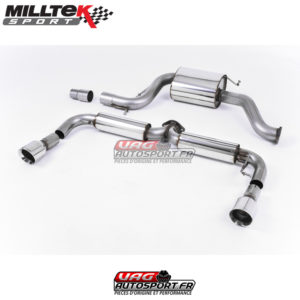 Demi-ligne (Catback) Resonated - Race 76 mm - Sorties Dual GT100 ED35 - VW Golf Mk6 GTi Edition 35 (2011-2012) - SSXVW176 - Milltek