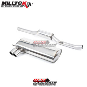Demi-ligne (Catback) avec intermédiaire  - Audi S3 1.8T Quattro 8L (1998-2003) - SSXAU121 - Milltek