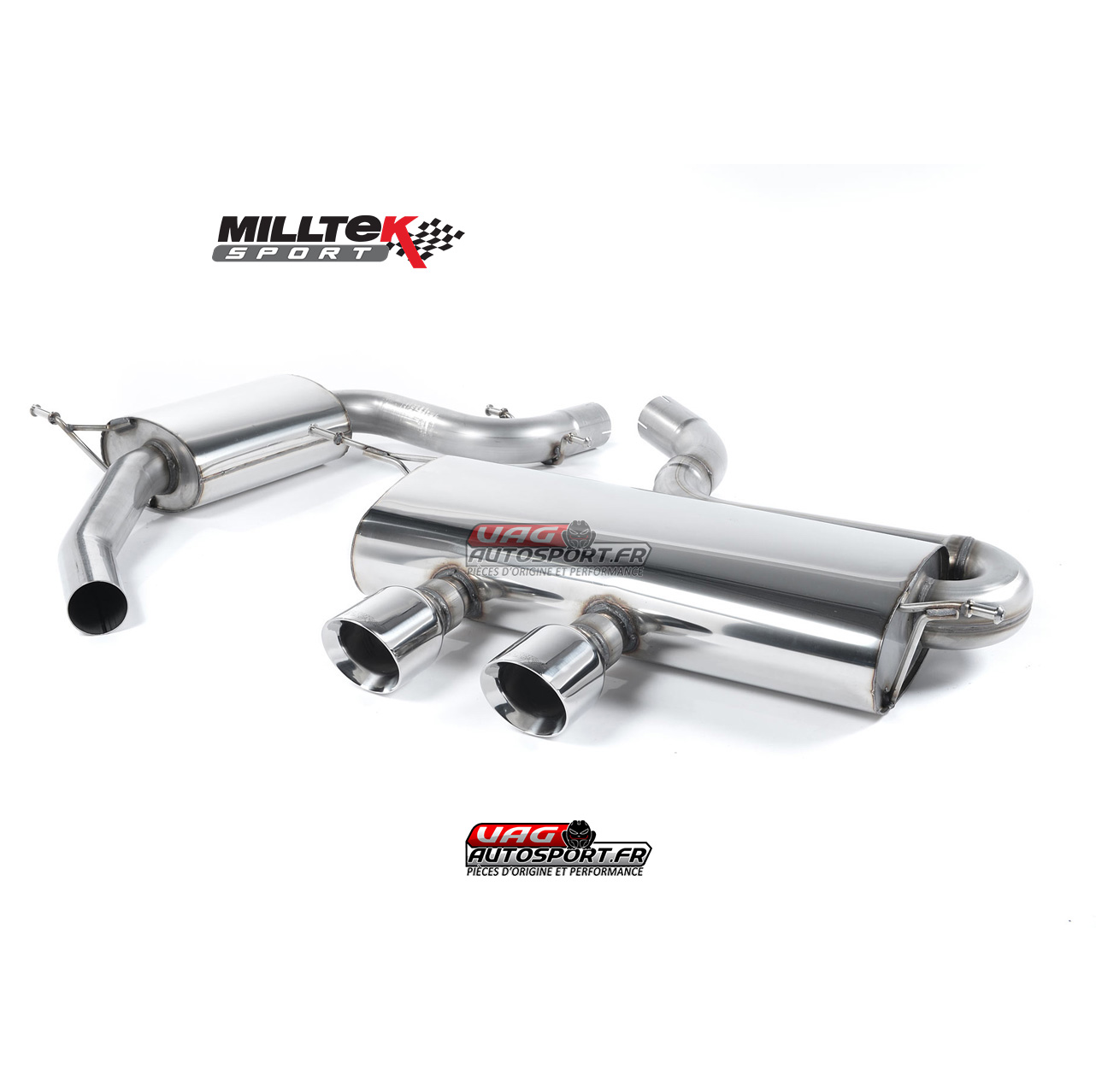Demi-ligne (Catback) avec intermédiaire – Look R32 – VW Golf Mk5 GTi 2.0 TFSI – SSXVW169 – Milltek