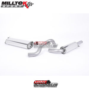 Ligne d'échappement inox - Audi A3 8L 1.8T 2WD 3 / 5 Portes (1996-2004) - SSXAU081 - Milltek (FAUX)