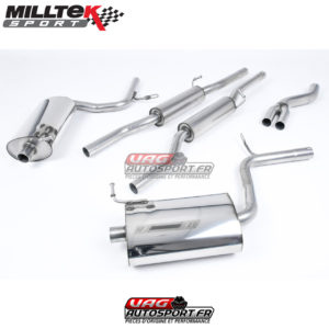 Demi-ligne (Catback) avec intermédiaire - Tiptronic - Audi A4 2.0 TFSI B7 Quattro / DTM (2005-2008) - SSXAU517 - Milltek