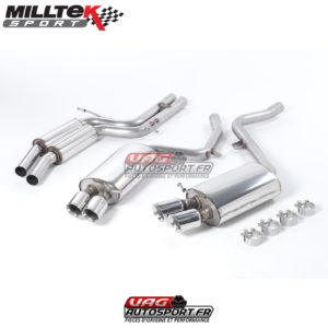 Demi-ligne (Catback) + intermédiaire - Homologué CE - Audi S5 4.2 Quattro (Manuel) (2007-2011) - SSXAU134 - Milltek