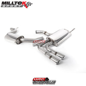 Demi-ligne (Catback) + intermédiaire - Sorties Twin Jet 80 - Audi A3 8P 2.0 TFSi - SSXAU639 - Milltek