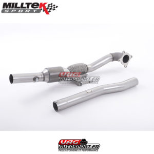 Descente de Turbo moulée avec Cata Sport Hi-Flow HJS 200 CPSI - Montage obligatoire avec ligne Milltek Race 76.2 mm  - SSXVW215 - Milltek