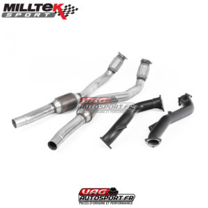 Descentes de Turbo 76 mm AUDI S6, S7, RS6 et RS7 C7- Cata secondaires Hi-Flow 100 CPSI - SSXAU554 - Milltek