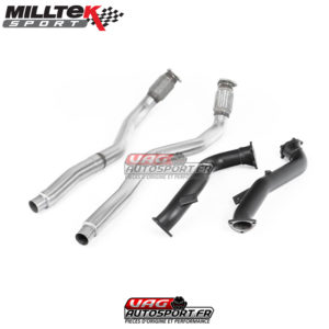 Descentes de Turbo 76 mm avec Semi-Gloss Black coating - 4.0 TFSI - SSXAU634 - Milltek