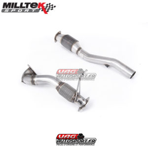 Grosse Downpipe + CataSport Hi-Flow pour ligne 76.20 mm uniquement - Audi TT 1.8T 180 / 225 Coupe / Roadster (1998-2006) - SSXAU431 - Milltek