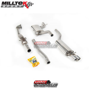 Ligne Complète + CataSport Hi-Flow - Sorties Twin Jet 76 - VW Jetta Mk5 2.0 TFSI - SSXVW099 - Milltek