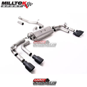 Ligne après FAP - Avec Valves - Sorties GT100 Noir Cerakote - VW Tiguan R 320cv - FAP (2021+) - SSXVW658 - Milltek