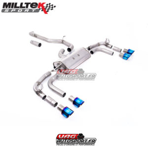 Ligne après FAP - Avec Valves - Sorties GT100 Titane Burnt - VW Tiguan R 320cv - FAP (2021+) - SSXVW661 - Milltek