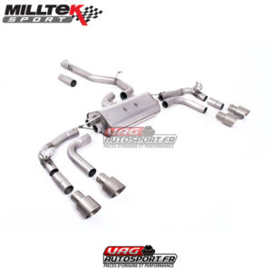 Ligne après FAP - Avec Valves - Sorties GT100 Titane - VW Tiguan R 320cv - FAP (2021+) - SSXVW660 - Milltek