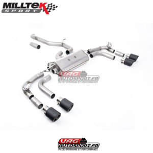 Ligne après FAP - Avec Valves - Sorties Jet100 Carbones - VW Tiguan R 320cv - FAP (2021+) - SSXVW662 - Milltek
