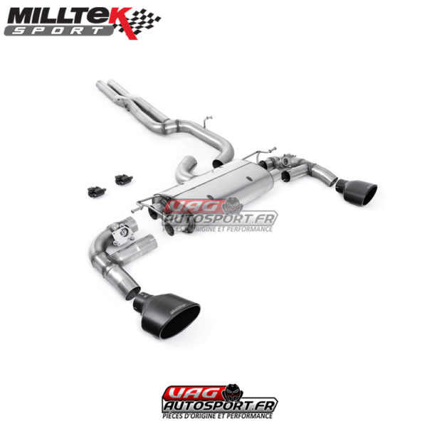 Ligne après FAP - Avec Valves - Sorties ovales Noir Cerakote - Seat Cupra Formentor VZ5 2.5 TFSI 390cv 4Drive - FAP (2021+) - SSXSE263 - Milltek