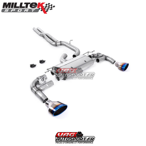Ligne après FAP - Avec Valves - Sorties ovales Titanium Burnt - Seat Cupra Formentor VZ5 2.5 TFSI 390cv 4Drive - FAP (2021+) - SSXSE266 - Milltek