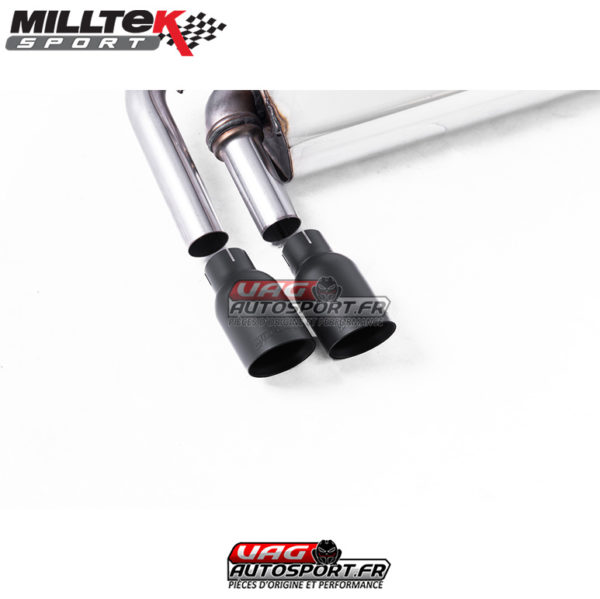 Ligne après cata / FAP - Look GTD - Sorties Dual GT80 Cerakote Black - VW Golf Mk7.5 1.5 TSI Evo GT & R-Line (2017+) - SSXVW517 - Milltek