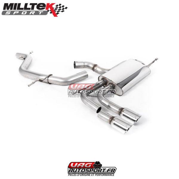 Ligne après cata - Sorties Twin Jet 80 - Audi A3 2.0 TFSi 2WD 5 Portes (Sportback) (2003-2012) - SSXAU638 - Milltek