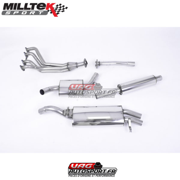 Ligne complète - Avec collecteur Free-Flow - VW Golf Mk2 GTI 8V (1984 - 1992) - MCXVW203 - Milltek