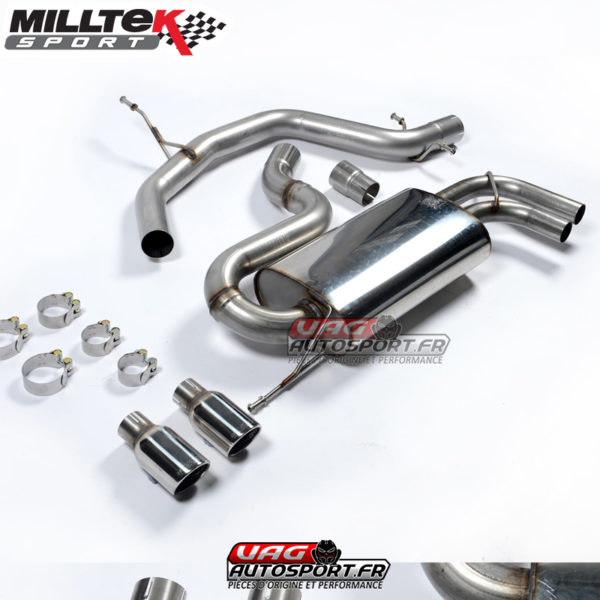 Demi-Ligne d'échappement inox - VW Golf 5 GTI - Audi A3 8P - SEAT Leon (1P) FR/CUPRA  - SSXVW147 - Milltek – Image 3