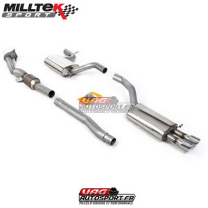 Ligne complète Avec Cata HiFlow - Avec silencieux intermédiaire  - Skoda Octavia 1Z vRS 2.0 TSI - SSXSK014 - Milltek