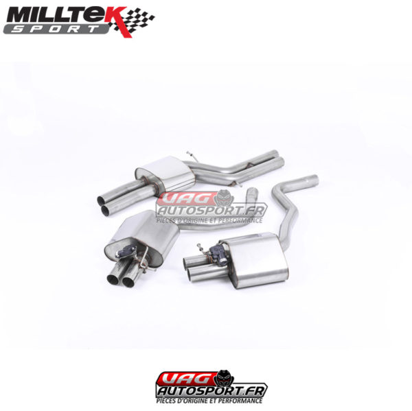 Demi-ligne (CatBack) - Avec silencieux intermédiaire Road - Avec systeme ValveSonic - RS6 4.0 TFSI Bi-Turbo - SSXAU579 - Milltek