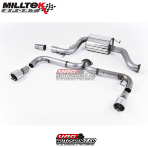 Demi-ligne (Catback) - Race 76 mm - Sorties Dual GT100 ED35 - VW Golf Mk6 GTi Edition 35 - SSXVW177 - Milltek