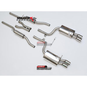 Demi-ligne (Catback) avec intermédiaire - Sorties Quad 76.2mm  - Audi S4 4.2 V8 QUATTRO B7 - SSXAU046 - Milltek