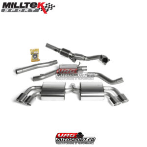 Ligne Complète - Avec cata Sport Hi-Flow- Sorties Quad - Audi TT Mk2 TTS Quattro (8J) - SSXAU311 - Milltek