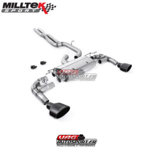 Ligne après FAP - Avec Valves - Sorties ovales Noir Cerakote - Seat Cupra Formentor VZ5 2.5 TFSI 390cv 4Drive - FAP (2021+) - SSXSE263 - Milltek