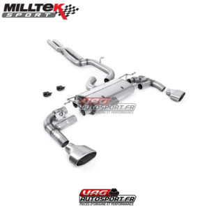 Ligne après FAP - Homologuée CE - Avec Valves - Sorties ovales Titanium - Seat Cupra Formentor VZ5 2.5 TFSI 390cv 4Drive - FAP (2021+) - SSXSE265 - Milltek