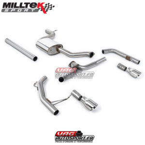 Ligne après cata - Sans intermédiaire - Sorties Quad GT100 - VW Jetta Mk7 (MQB) GLi 2.0T (2019+) - SSXVW603 - Milltek