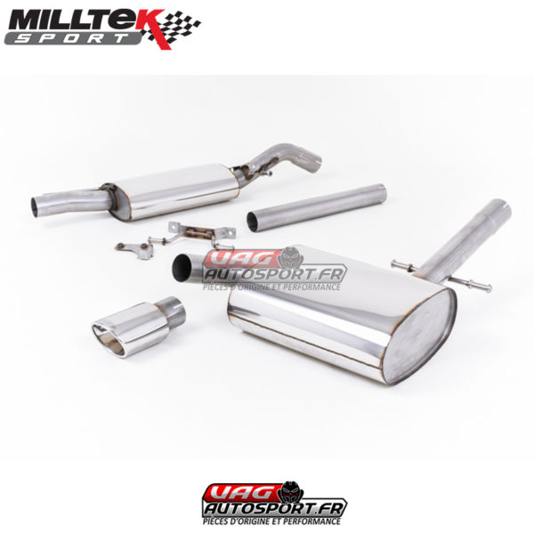 Ligne après catalyseur - Avec silencieux intermédiaire - Sortie Ovale - VW Corrado G60 1.8 - (1988 - 1991) - MCXVW220 - Milltek