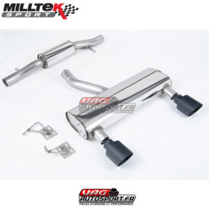 Ligne après catalyseur - Avec silencieux intermédiaire - Sorties GT115 Cerakote Black - Audi TT 3.2 Quattro - SSXAU1037 - Milltek