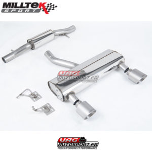 Ligne après catalyseur - Avec silencieux intermédiaire - Sorties GT115 Titanium - Audi TT 3.2 Quattro - SSXAU1038 - Milltek