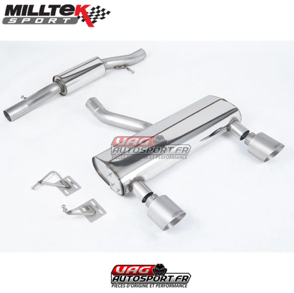 Ligne après catalyseur - Avec silencieux intermédiaire - Sorties GT115 Titanium - Audi TT 3.2 Quattro - SSXAU1038 - Milltek