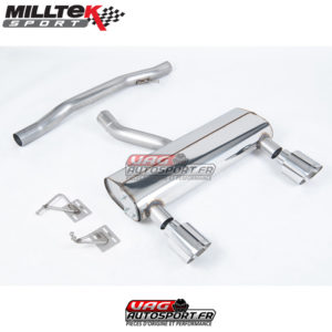 Ligne après catalyseur - Sans silencieux intermédiaire - Sorties GT115 Chrome - Audi TT 3.2 Quattro - SSXAU1042 - Milltek