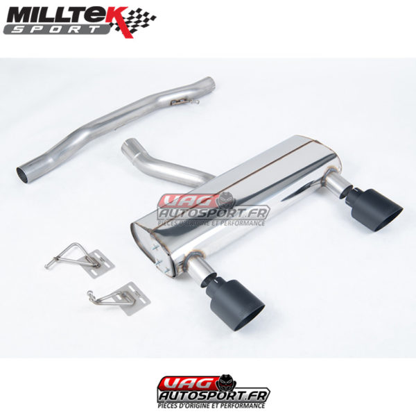 Ligne après catalyseur - Sans silencieux intermédiaire - Sorties GT115 Cerakote Black - Audi TT 3.2 Quattro - SSXAU1043 - Milltek