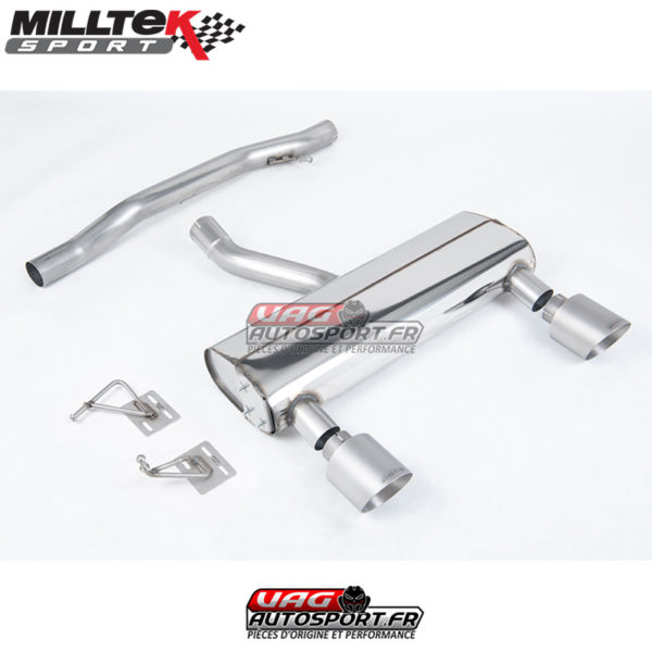 Ligne après catalyseur - Sans silencieux intermédiaire - Sorties GT115 Titanium - Audi TT 3.2 Quattro - SSXAU1044 - Milltek
