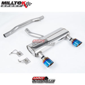 Ligne après catalyseur - Sans silencieux intermédiaire - Sorties GT115 Titanium Burnt - Audi TT 3.2 Quattro - SSXAU1045 - Milltek