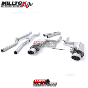 Demi-ligne (CatBack) - Sans silencieux intermédiaire - Avec Valves silencieux Arrière - Sorties Ovales - Audi RS4 B7 4.2 V8 Saloon Avant et Cabriolet - SSXAU116 - Milltek