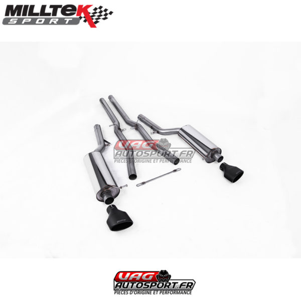 Demi-ligne (CatBack) - Sans silencieux intermédiaire - Sorties Ovales Black - Audi RS6 C5 V8 Bi-Turbo Saloon et Avant - (2002 - 2004) - SSXAU211 - Milltek